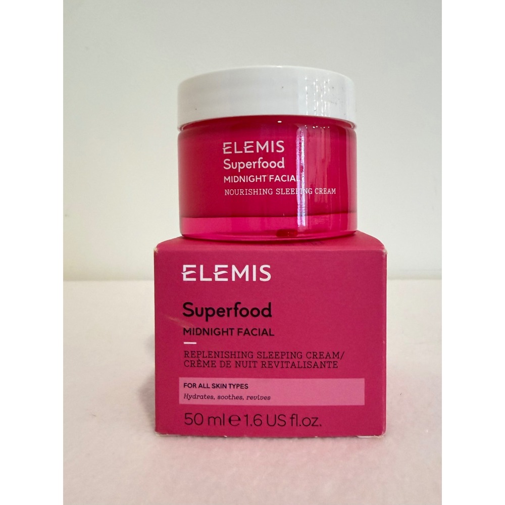 NIB Elemis Superfood Midnight Facial Replenishing Sleeping Cream 50 ml/1.6 fl oz